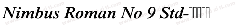 Nimbus Roman No 9 Std字体转换